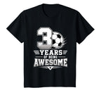 3Rd Birthday Soccer 3 Years Being T-Shirt - Minimalist Print Unisex