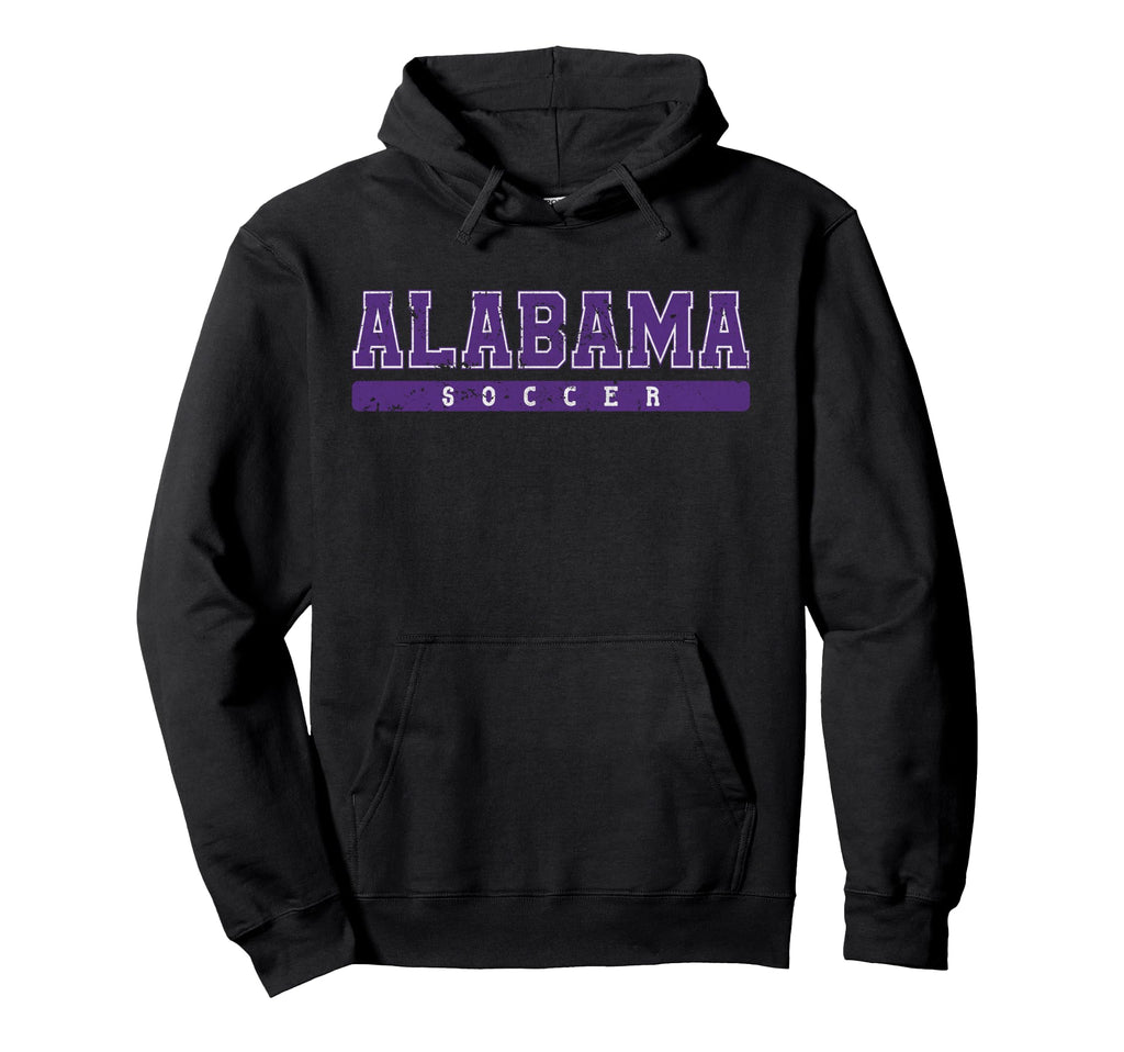 Alabama Soccer Purple Text Hoodie - Trendy Graphic for Adults