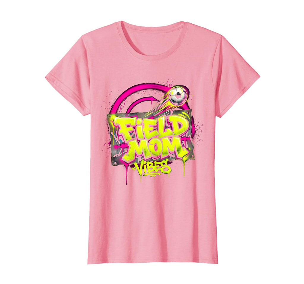 Field Mom Vibes Soccer Mom T-Shirt - Graphic Print for Adults