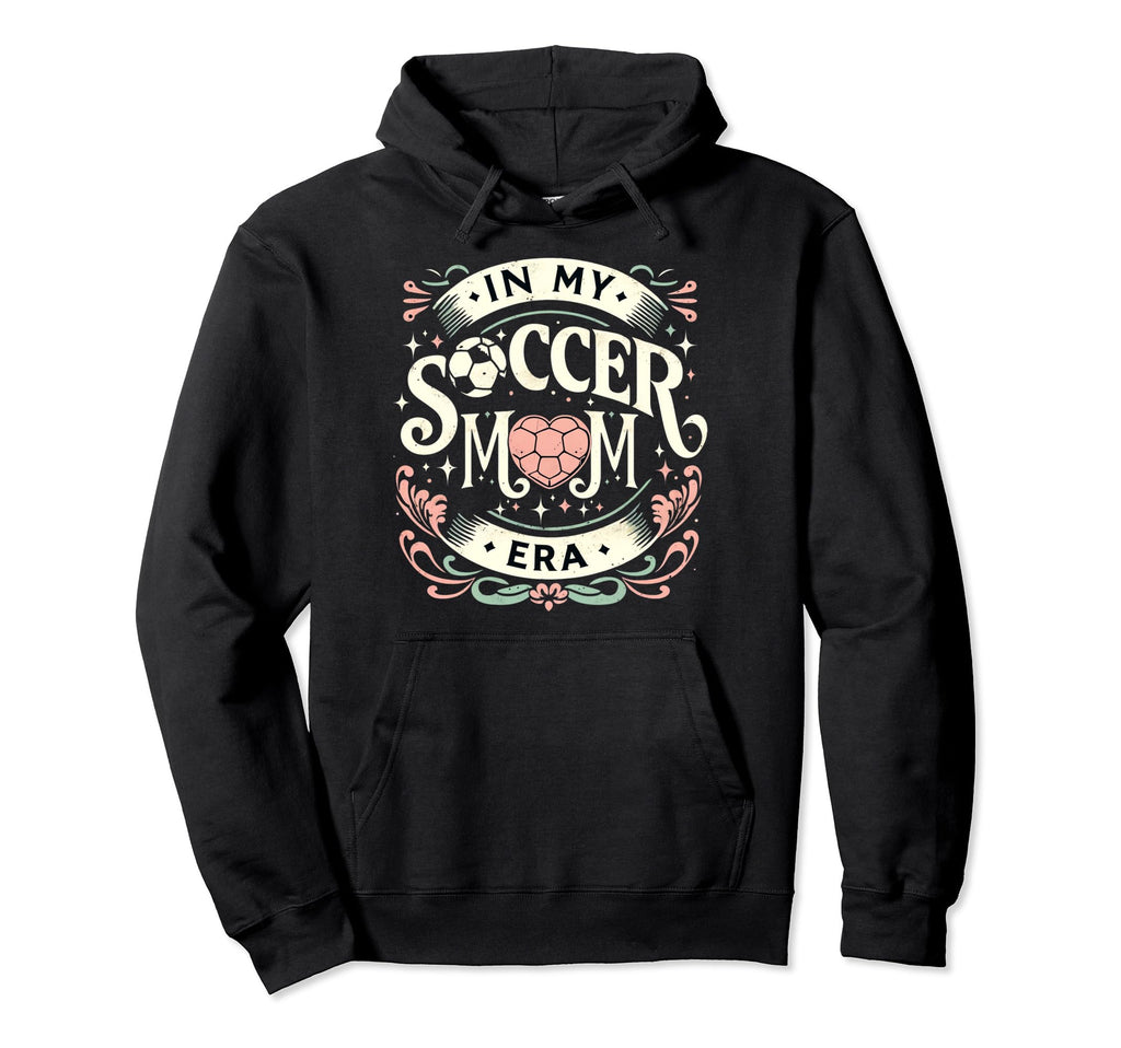 My Soccer Mom Era Heart Soccer Ball Mothers Hoodie - Unique Graphic Unisex