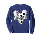 Baller Mama Proud Soccer Baseball Sweatshirt - Unique Graphic Unisex