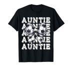 Coquette Soccer Auntie Matching Family T-Shirt - Custom Art Print Unisex