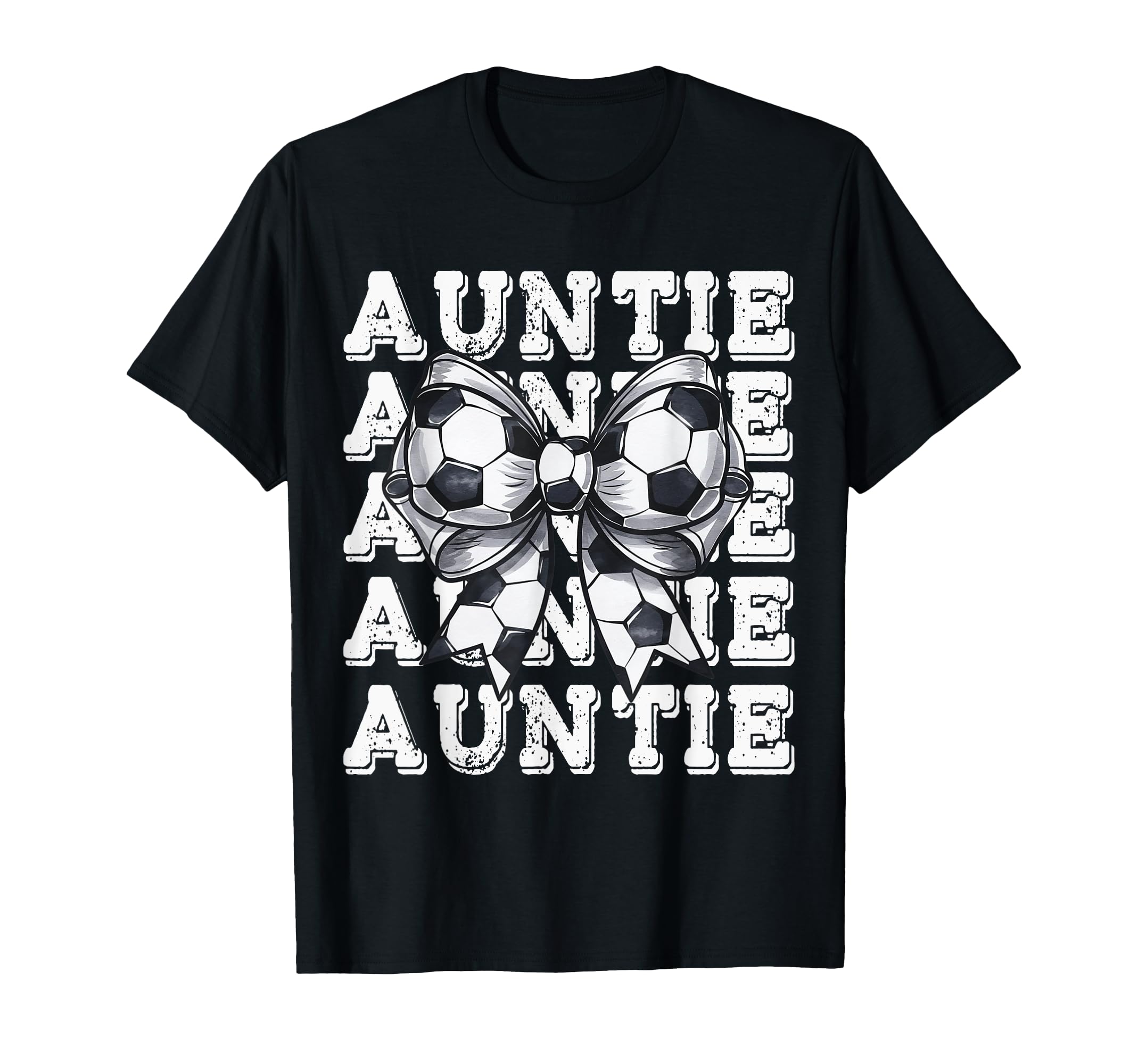 Coquette Soccer Auntie Matching Family T-Shirt - Custom Art Print Unisex