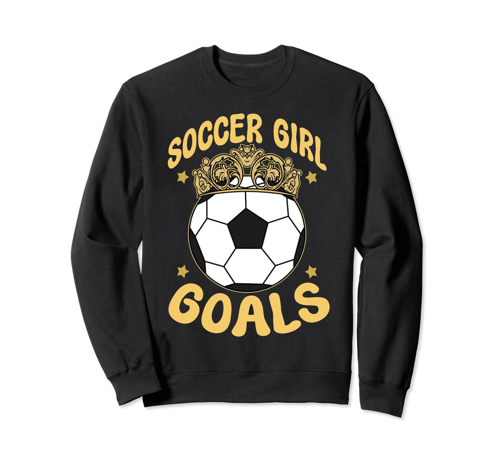 Soccer Goals Soccerball Tiara Crown Sweatshirt - Unique Graphic Men Women