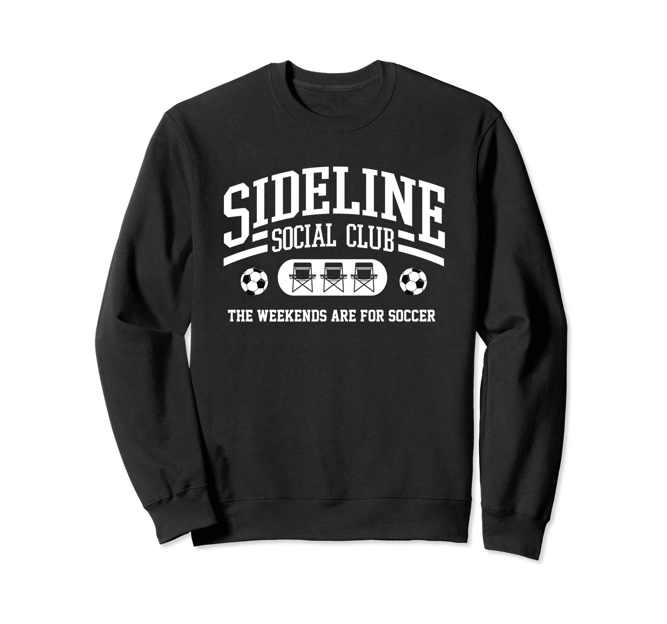Sideline Social Club Soccer Mom Or Sweatshirt - Trendy Graphic for Adults
