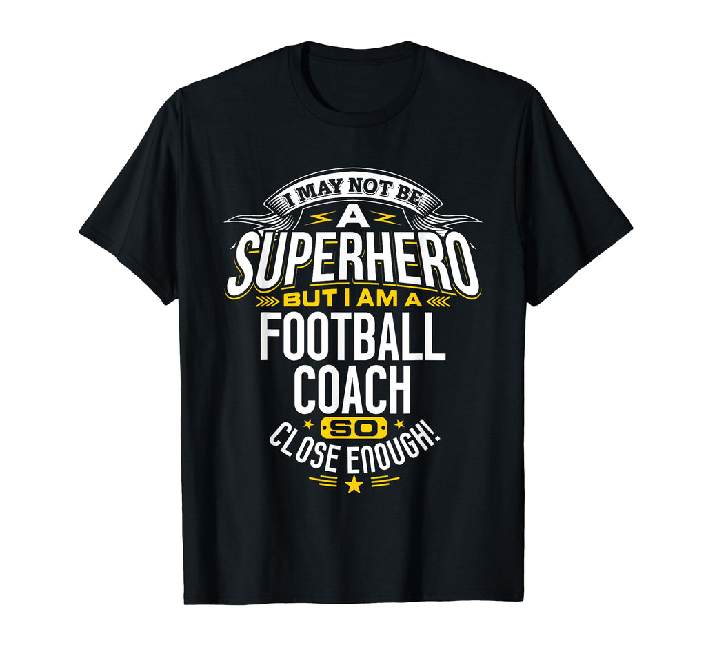 Football Coach Gift Superhero T-Shirt - Minimalist Print for Adults