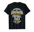 Football Coach Gift Superhero T-Shirt - Minimalist Print for Adults