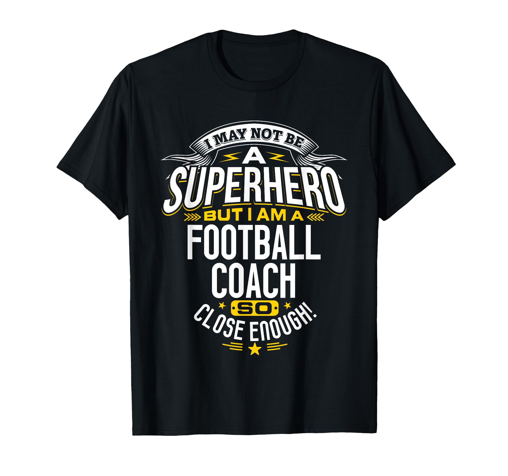 Football Coach Gift Superhero T-Shirt - Minimalist Print for Adults