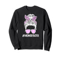 Mom Both Messy Bun Dancer Soccer Sweatshirt - Novelty Apparel for Adults