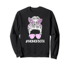 Mom Both Messy Bun Dancer Soccer Sweatshirt - Novelty Apparel for Adults