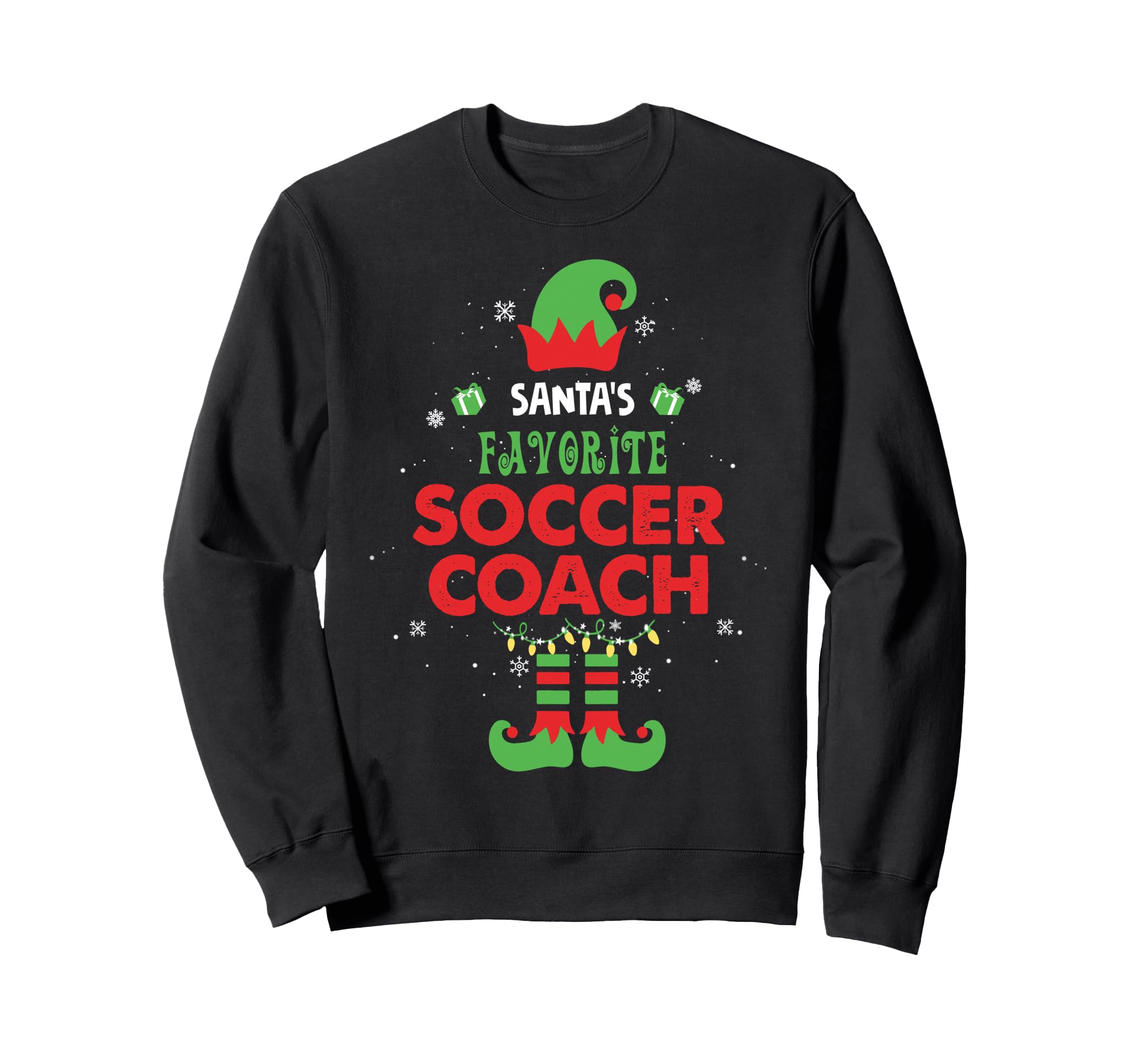 Santas Favorite Soccer Coach Sweatshirt - Fun Novelty Design Men Women