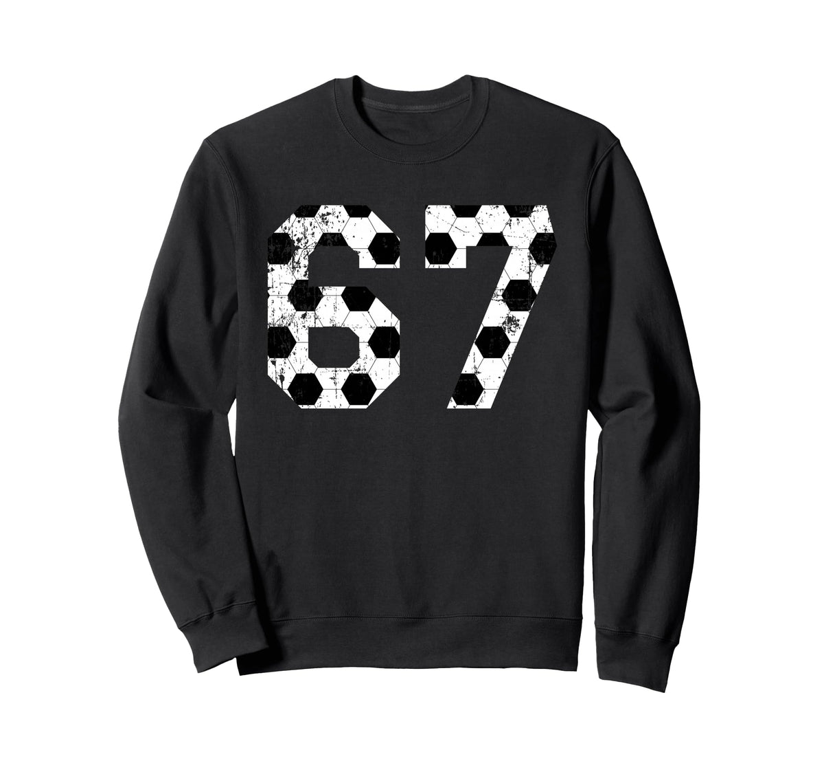 Soccer 67 Jersey Number Sweatshirt - Custom Art Print for Adults