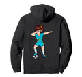Dabbing Soccer Kazakhstan Jersey Hoodie - Fun Novelty Design Unisex