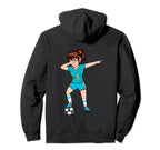 Dabbing Soccer Kazakhstan Jersey Hoodie - Fun Novelty Design Unisex
