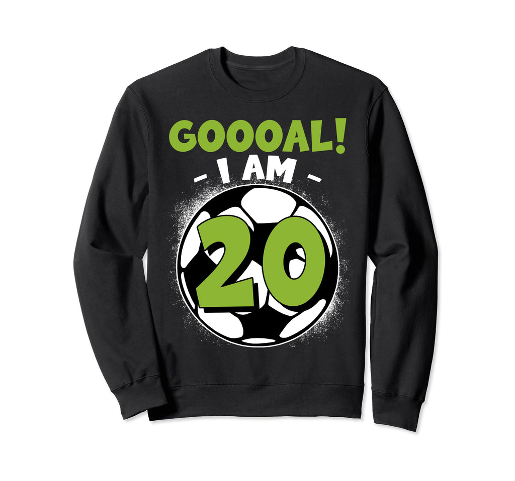 20 Year Old Birthday Soccer Themed Sweatshirt - Custom Art Print Men Women