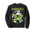 20 Year Old Birthday Soccer Themed Sweatshirt - Custom Art Print Men Women