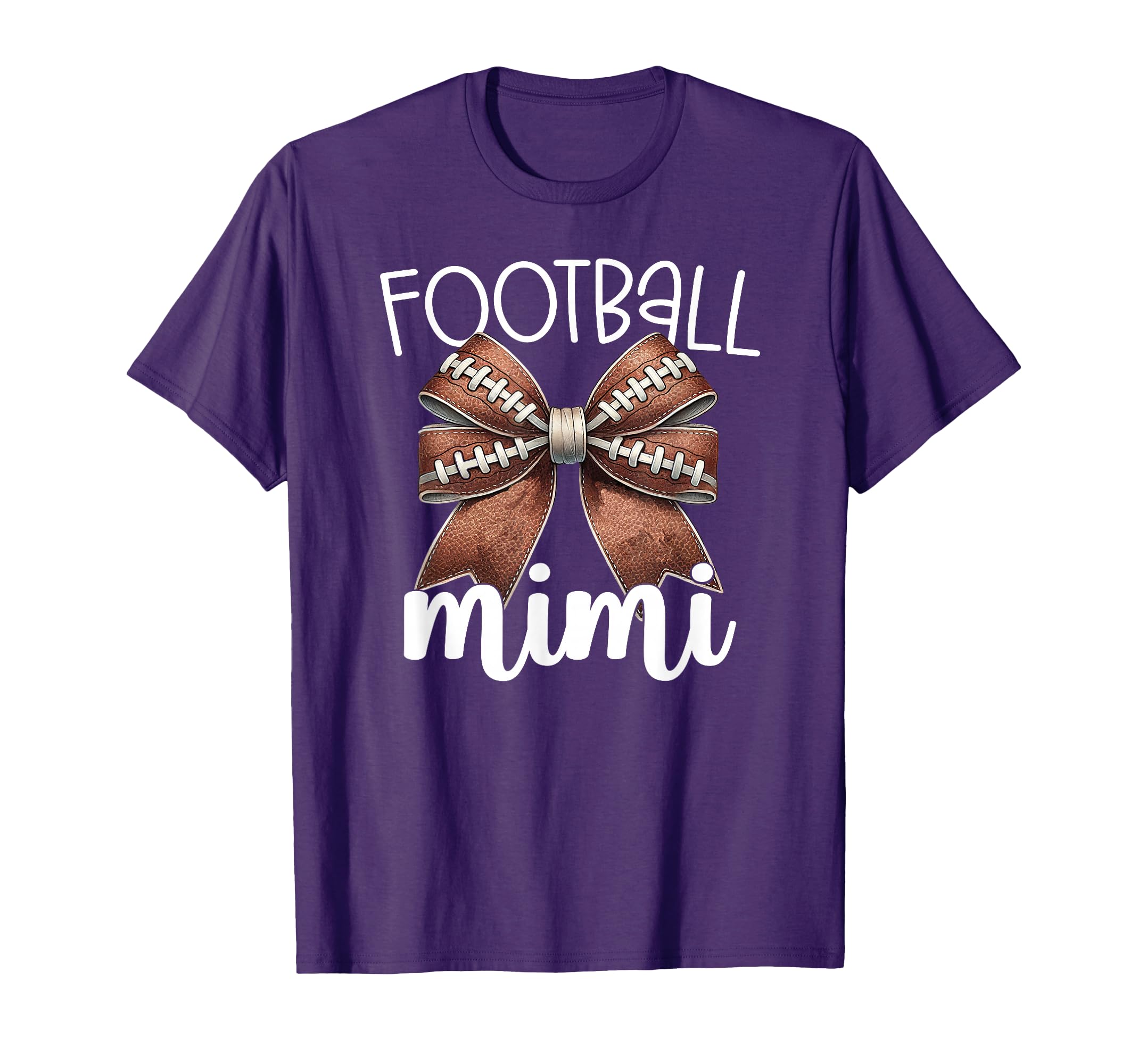 Football Mimi Football Coquette Bow T-Shirt - Trendy Graphic Unisex