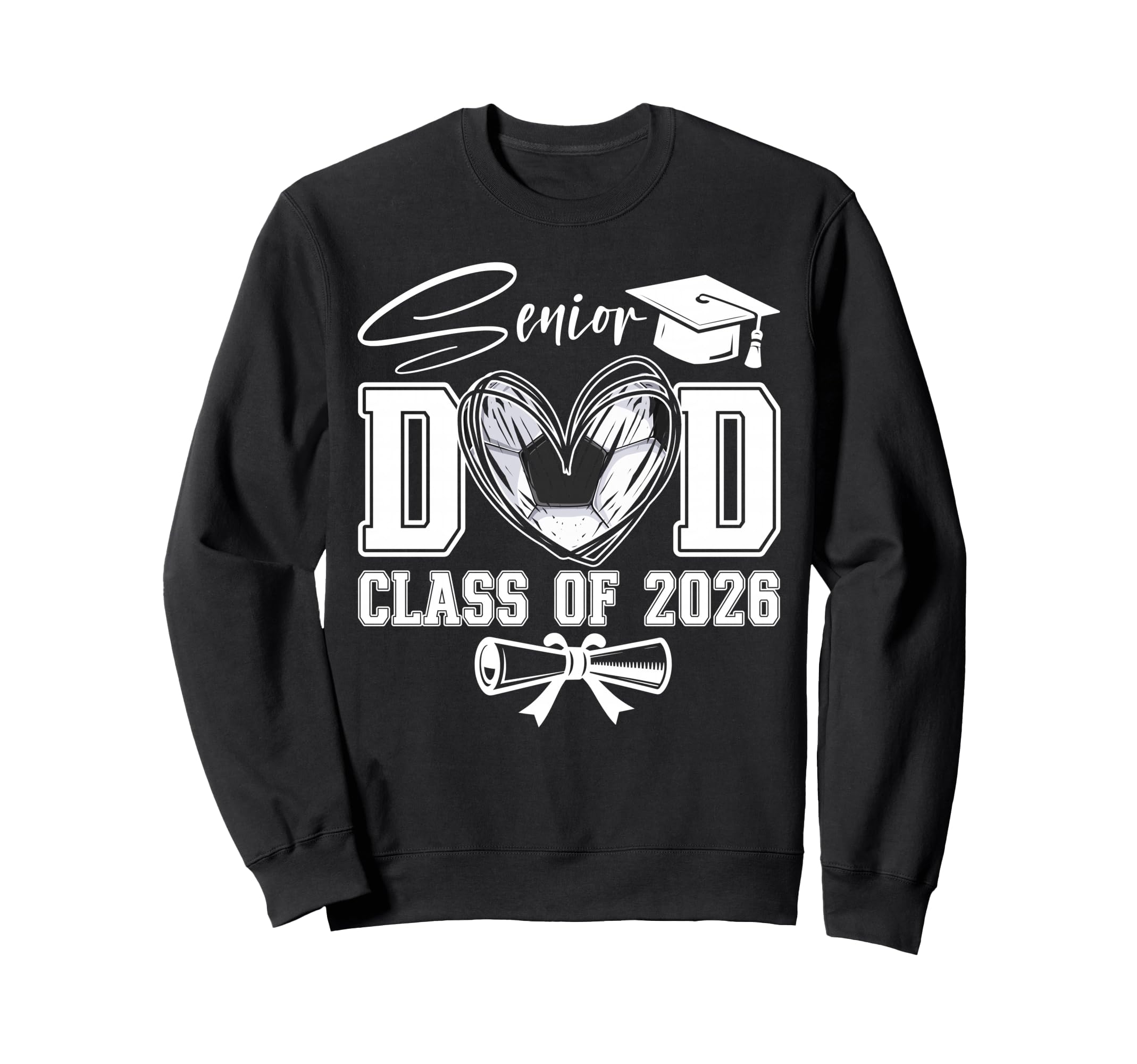 Senior Dad Class 2026 Graduate Sweatshirt - Trendy Graphic for Adults