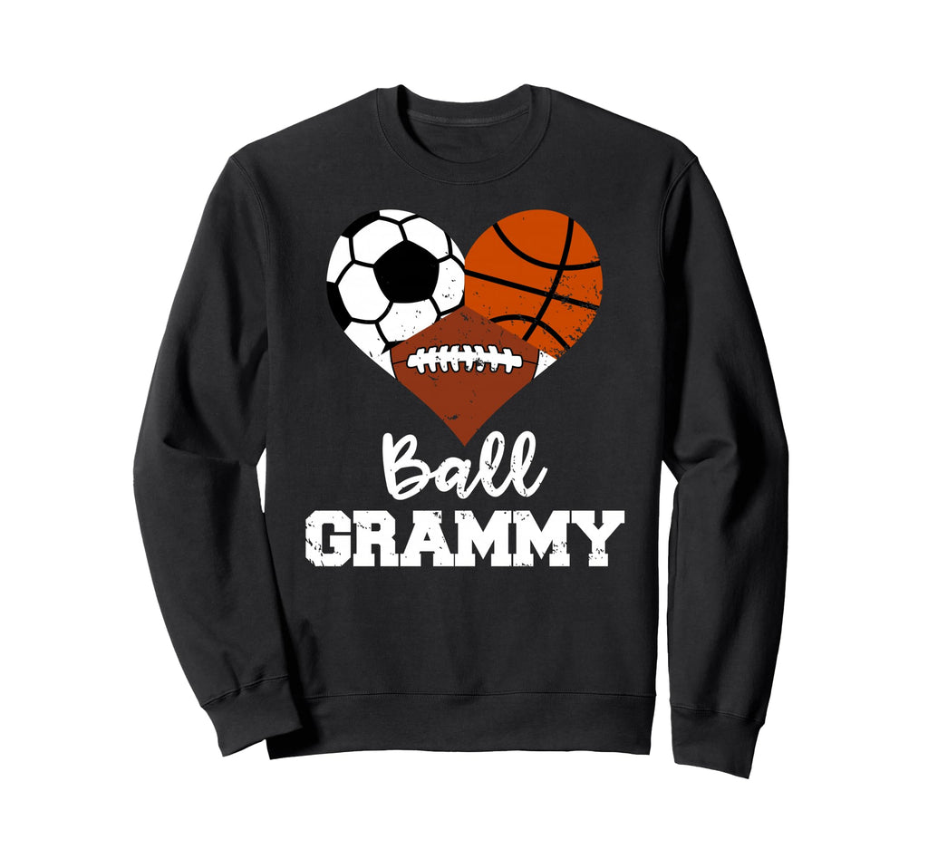 Ball Grammy Heart Funny Soccer Sweatshirt - Fun Novelty Design for Adults
