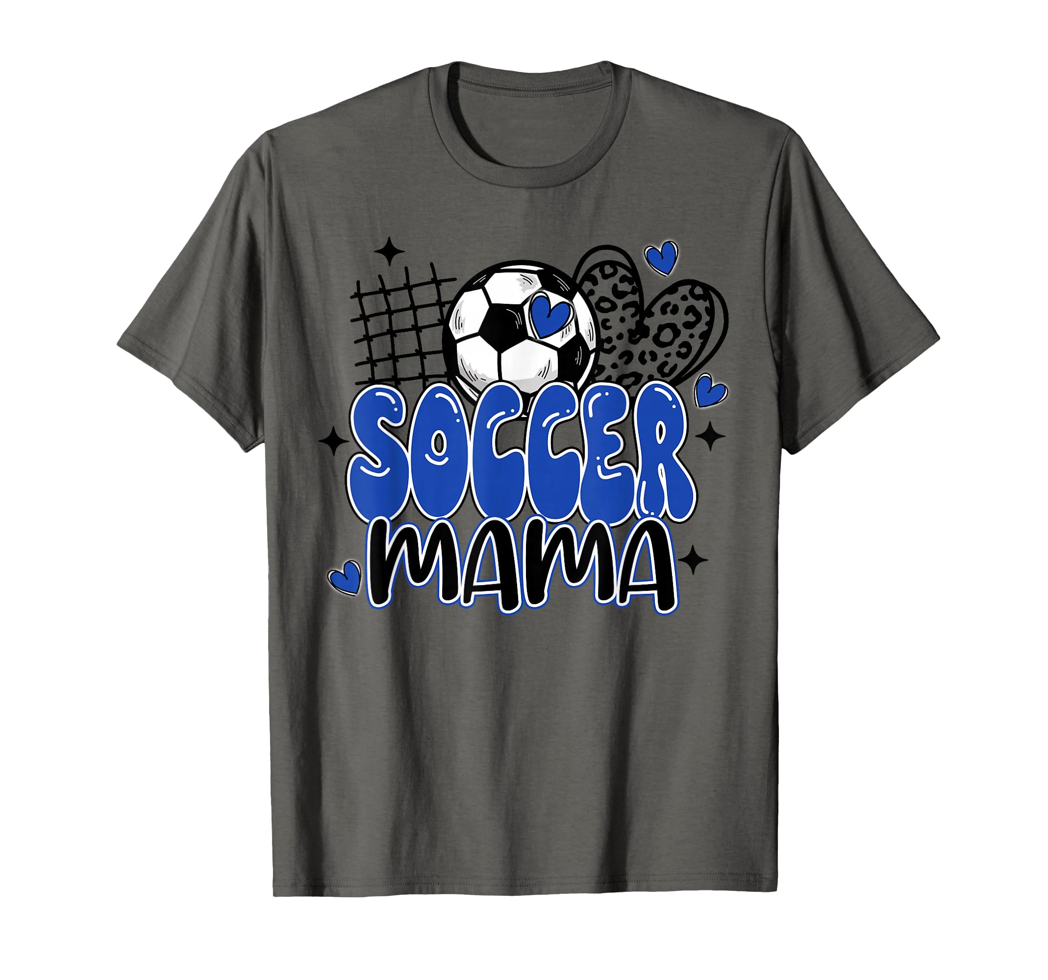Soccer Mama Leopard Funny Soccer T-Shirt - Fun Novelty Design Men Women