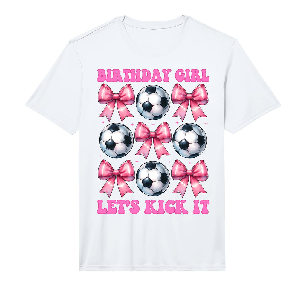 Birthday Lets Kick It Soccer Mom T-Shirt - Custom Art Print Unisex