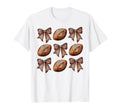 Football Coquette Bow Football Season T-Shirt - Unique Graphic Men Women