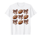 Football Coquette Bow Football Season T-Shirt - Unique Graphic Men Women