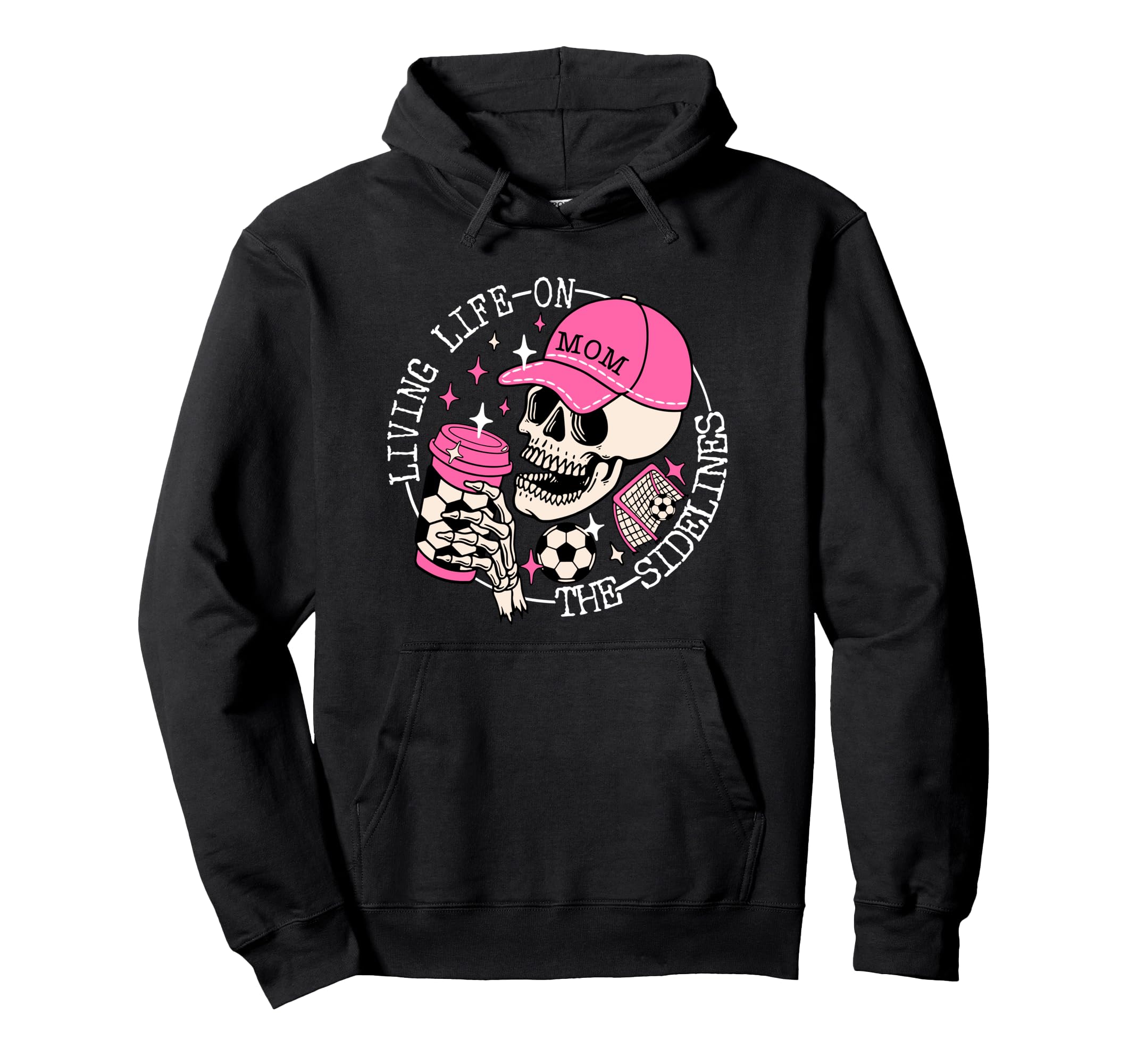 Living Life Sidelines Funny Soccer Hoodie - Custom Art Print for Adults