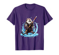 Otter Ice Hockey Player Hockey Stick T-Shirt - Streetwear Style Unisex