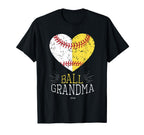 Mom Funny Baseball Ball Grandma Softball T-Shirt - Streetwear Style Unisex
