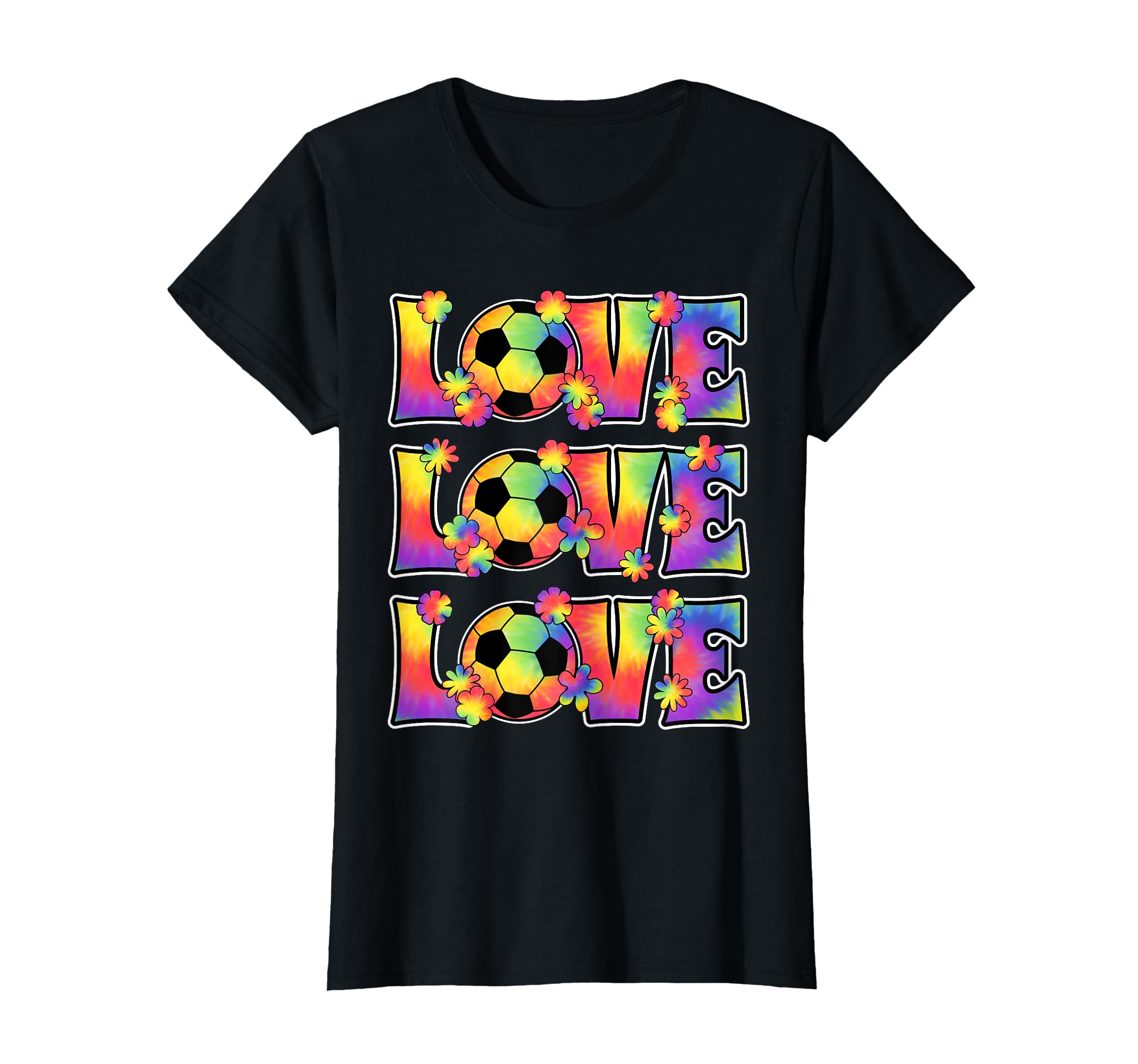 Love Soccer Lover Hippie 60S 70S T-Shirt - Custom Art Print Men Women