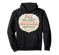 Eat Sleep Soccer Repeat Womens Floral Hoodie - Graphic Print Unisex