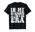 Soccer Auntie Funny Coquette Bow Soccer T-Shirt - Graphic Print for Adults