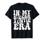 Soccer Auntie Funny Coquette Bow Soccer T-Shirt - Graphic Print for Adults