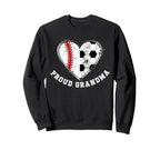 Proud Soccer Baseball Grandma Sweatshirt - Graphic Print Men Women