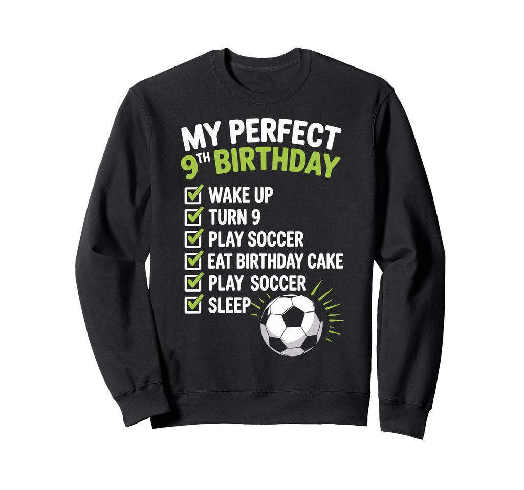 My 9Th Birthday Bday Play Soccer 9 Sweatshirt - Minimalist Print Unisex