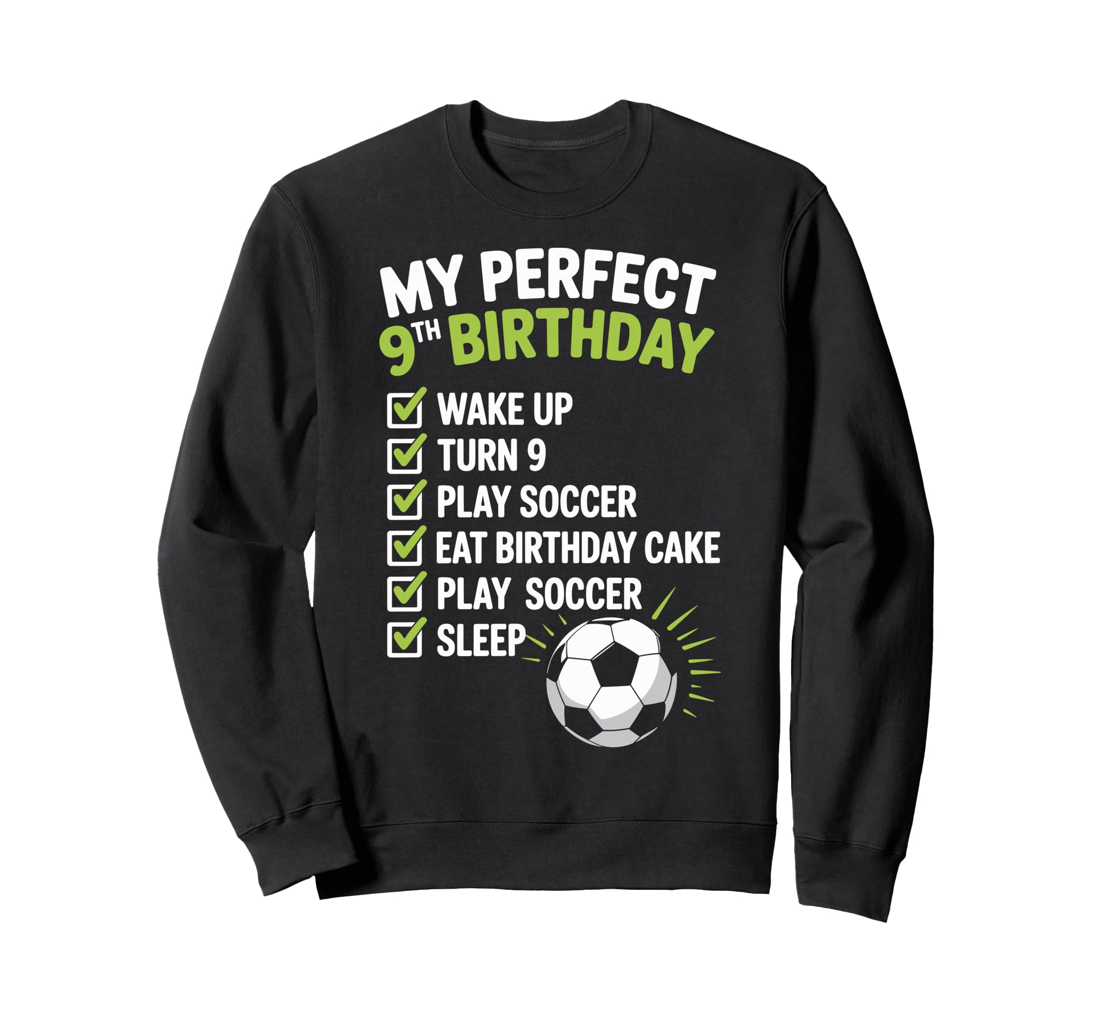 My 9Th Birthday Bday Play Soccer 9 Sweatshirt - Minimalist Print Unisex