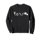 Love Soccer I Love Soccer Sport Sweatshirt - Trendy Graphic for Adults