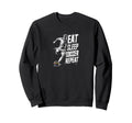 Funny Eat Sleep Soccer Repeat Sweatshirt - Casual Everyday Wear Unisex