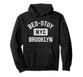 Bed Stuy Brooklyn Nyc Gym Distressed White Hoodie - Graphic Print Men Women
