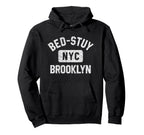 Bed Stuy Brooklyn Nyc Gym Distressed White Hoodie - Graphic Print Men Women