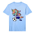 Dabbing Unicorn Soccer Greece Jersey T-Shirt - Streetwear Style Unisex