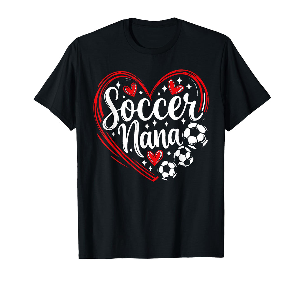 Soccer Nana Proud Grandma Soccer Love T-Shirt - Graphic Print for Adults