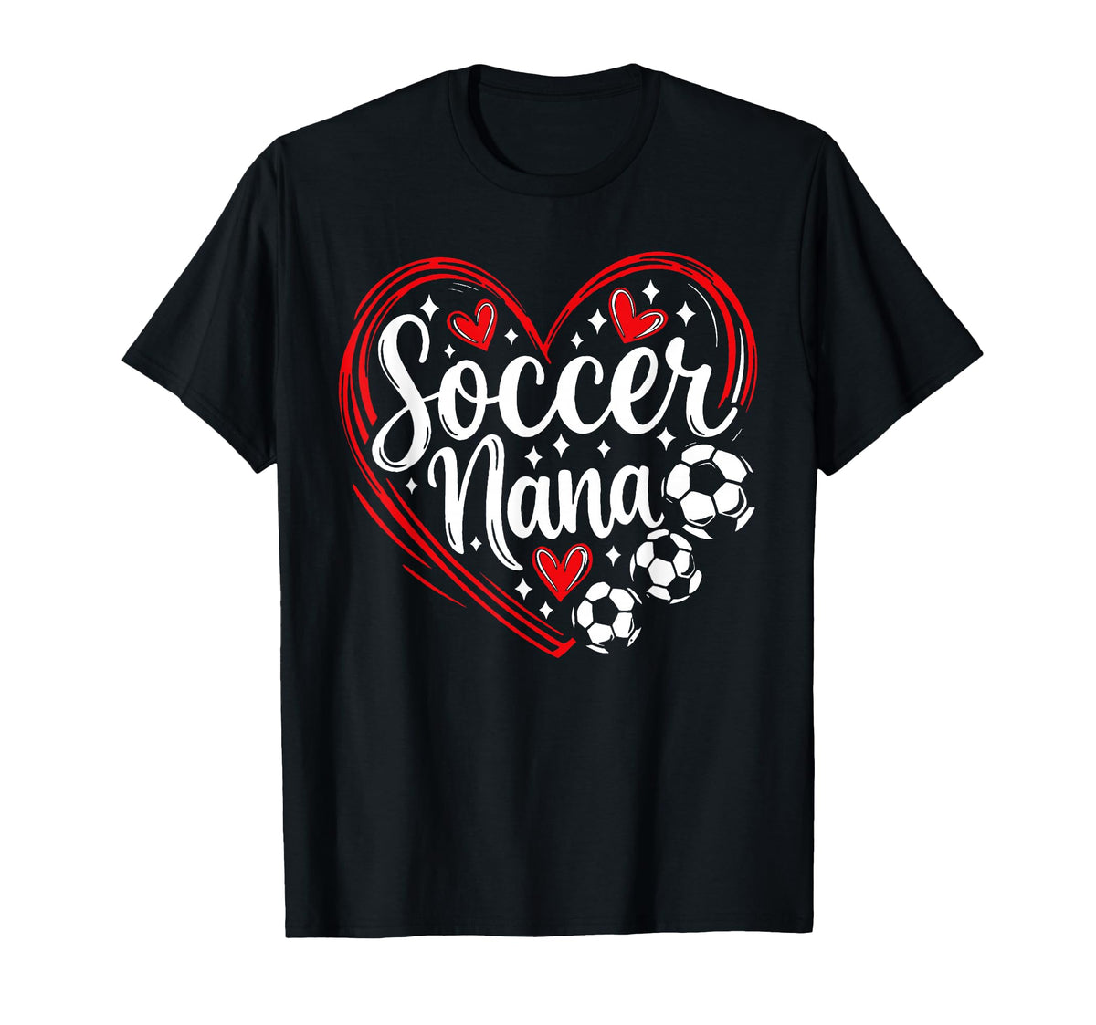Soccer Nana Proud Grandma Soccer Love T-Shirt - Graphic Print for Adults