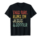 This Runs Jesus And Soccer Christian T-Shirt - Streetwear Style for Adults