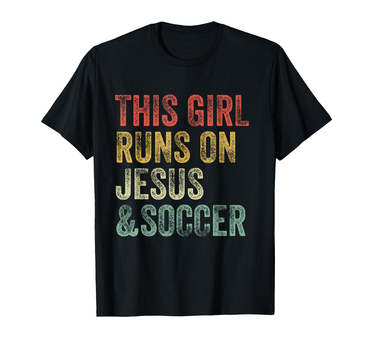 This Runs Jesus And Soccer Christian T-Shirt - Streetwear Style for Adults
