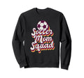 Mothers Day Sport Soccer Mom Squad Sweatshirt - Novelty Apparel for Adults