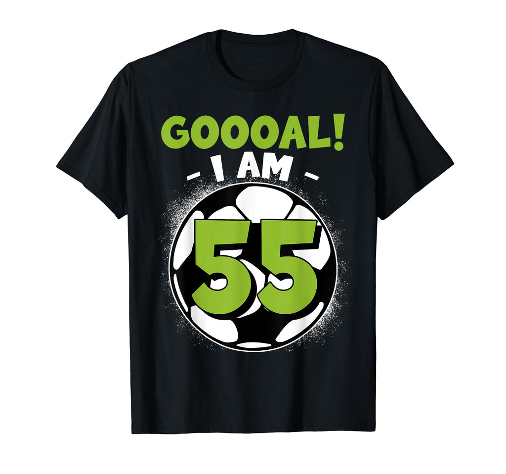 55 Year Old Birthday Soccer Themed T-Shirt - Unique Graphic Men Women