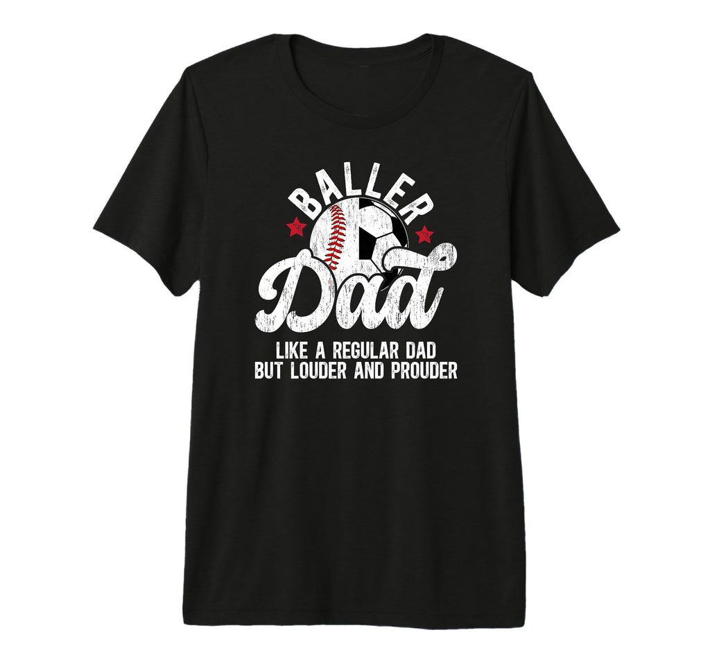 Mens Baller Dad Definition Soccer T-Shirt - Unique Graphic for Adults