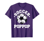 Soccer Poppop Soccer Ball Distressed Funny T-Shirt - Unique Graphic Unisex